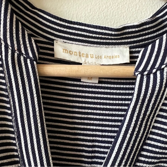 Tiered Babydoll Blue and White Striped Dress Coastal Boutique Medium - Picture 5 of 5